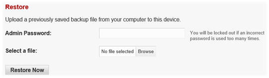 En Settings Restore, oprime Browse
