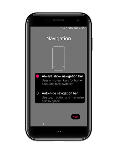 Navigation bar menu