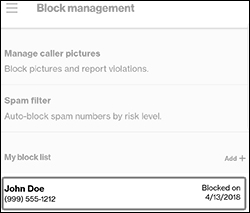 Tap a Blocked Number