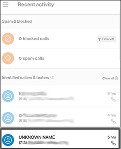 Tap a 10-digit Phone Number