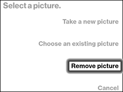 Tap Remove Pictures