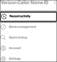 Tap Recent Activity