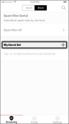 Tap My Block List