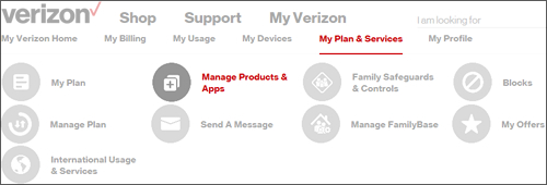 Click Manage Products & Apps