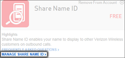 Click Manage Share Name ID