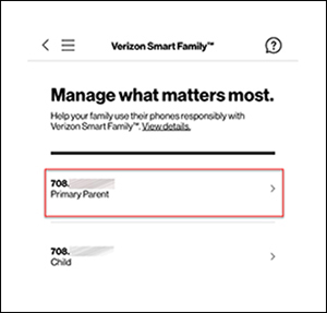Manage screen with available numbers
