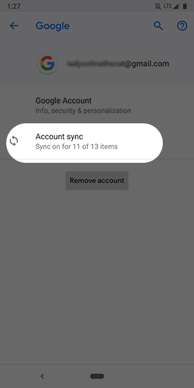 account sync