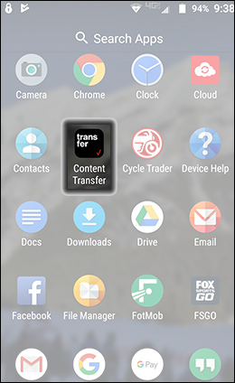 Tap Content Transfer