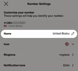 Tap name