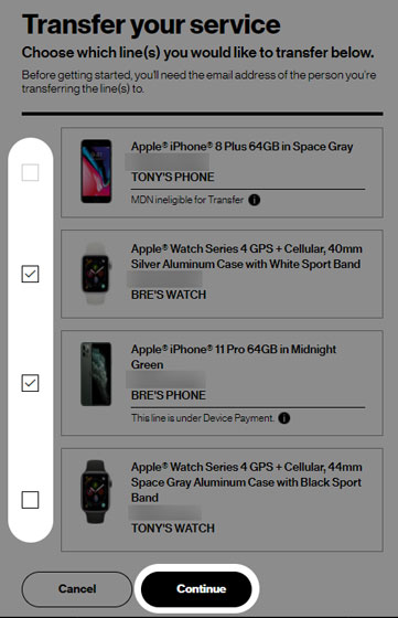 My Verizon Website Transfer Your Service