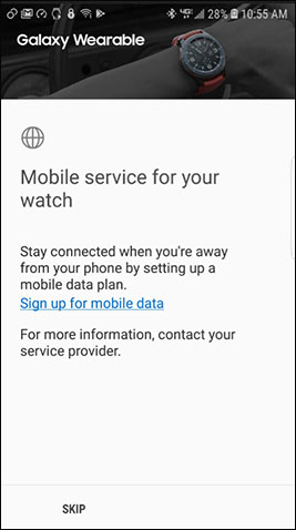 Mobile data service sign up