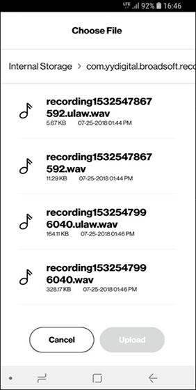 Choose audio file