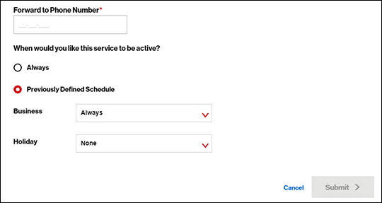 Select always or pick schedule