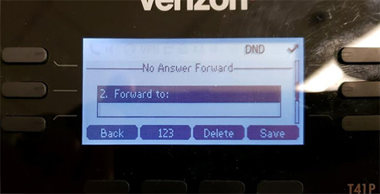Enter forward number