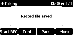 Recording saved Recording saved
