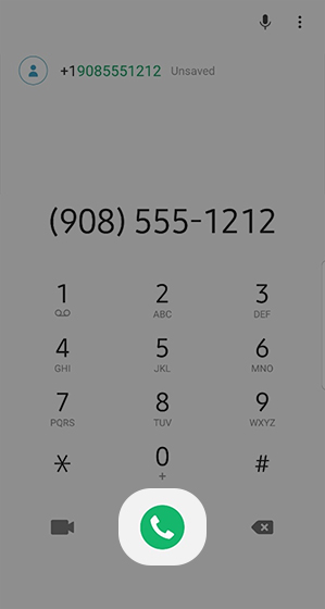 Enter next number then tap the Phone icon