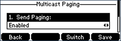 Enable or disable Send Paging