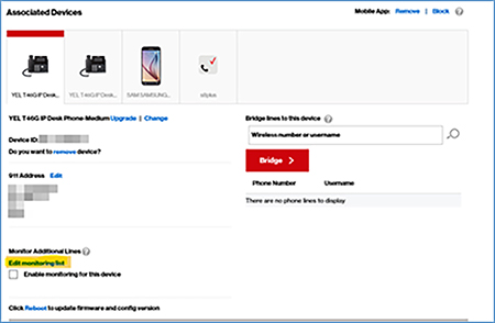Edit monitoring list