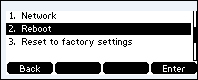 Select Reboot