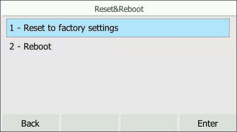 Select Reset to factory settings Select Reset to factory settings