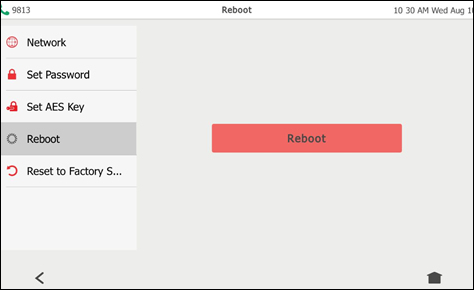 Select Reboot Select Reboot