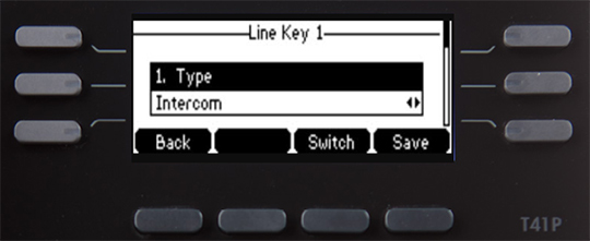 Press Intercom key
