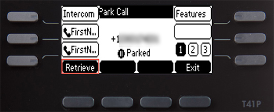 Press Retrieve soft key
