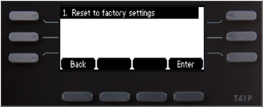 Select Reset to factory settings Select Reset to factory settings