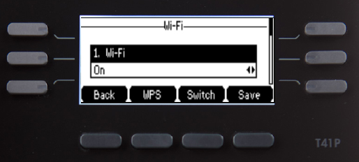 Wi-Fi settings screen Wi-Fi settings screen