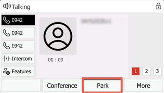 Press Park soft key