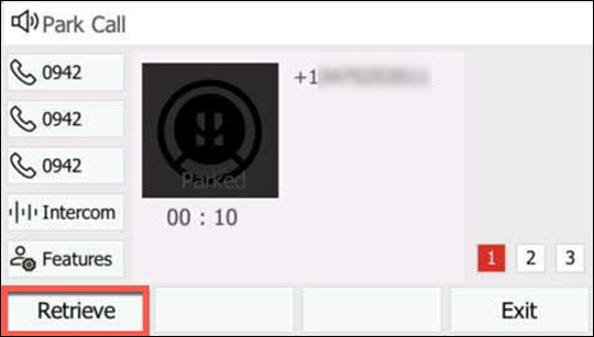 Press Retrieve soft key