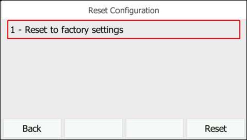 Select Reset to factory settings