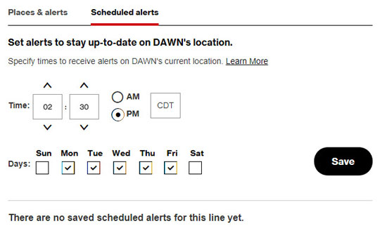 Add scheduled alerts