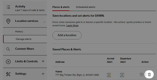 Remove location