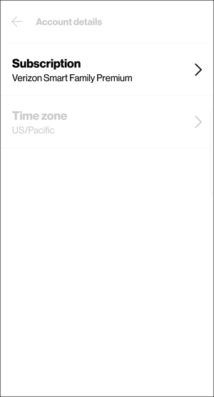 Account details with Subscription