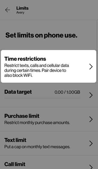 Tap Time restrictions