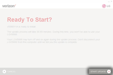 Click Start Update