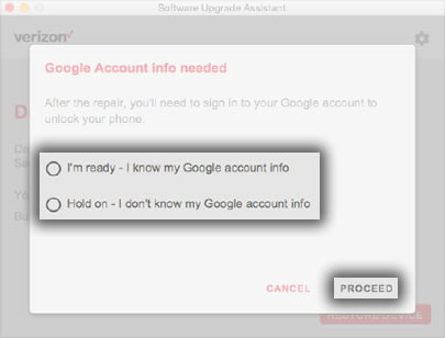 Google Account Info Needed