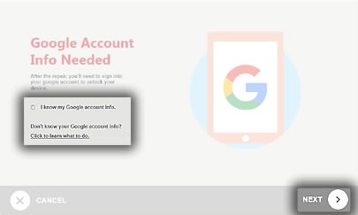 Google Account Info Needed