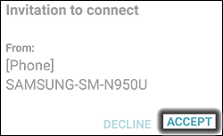 Tap Accept
