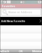 Select Add New Favorites