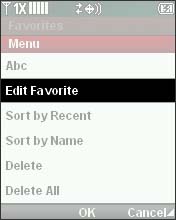 Select Edit Favorites