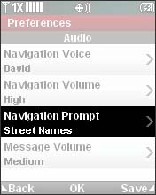 Select Navigation Prompt