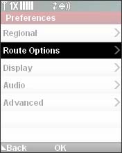 Select Route Options