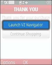 Select Launch VZ Navigator