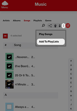 Tap Add To Playlists