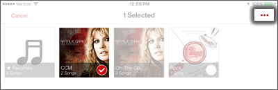 Tap the Contextual Menu Icon
