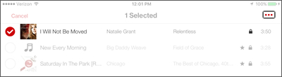 Tap the Contextual Menu Icon Tap the Contextual Menu Icon