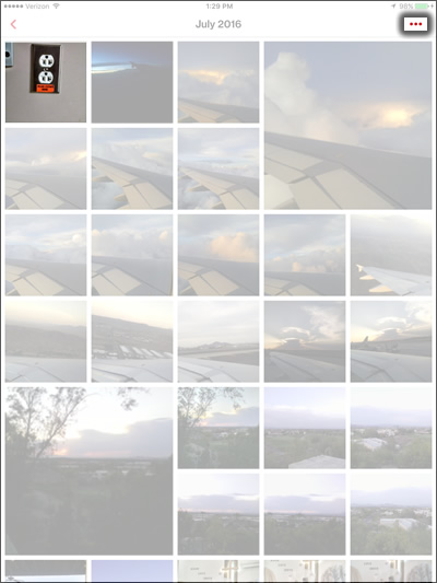 Tap the Contextual Menu Icon