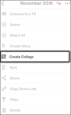Tap Create Collage